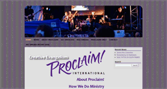 Desktop Screenshot of proclaiminternational.com