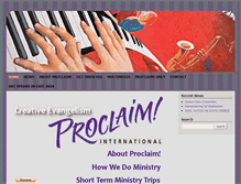 Tablet Screenshot of proclaiminternational.com